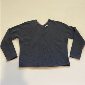 Vince 100% Cashmere Frayed Neck Sweater
